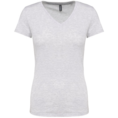 Dames T-shirt V-hals Korte Mouwen