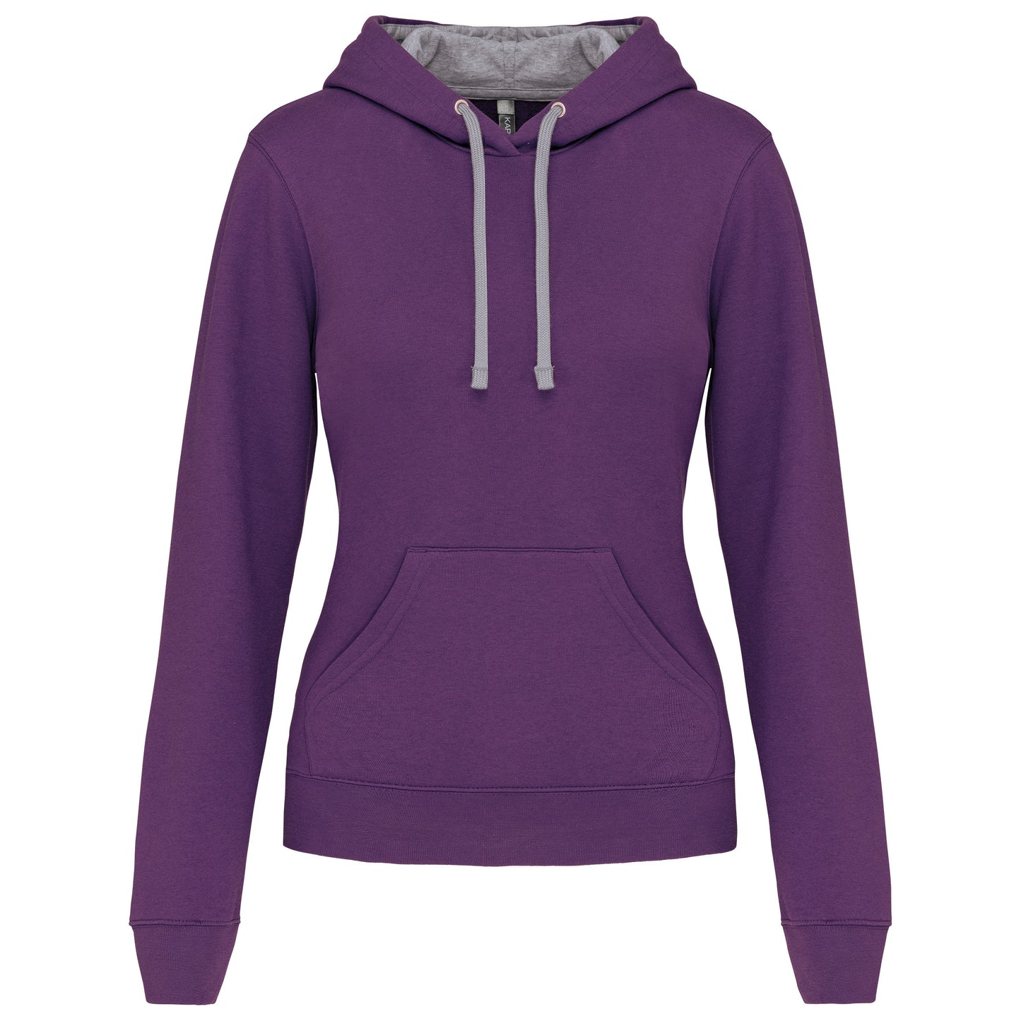 Damessweater met capuchon in contrasterende kleur