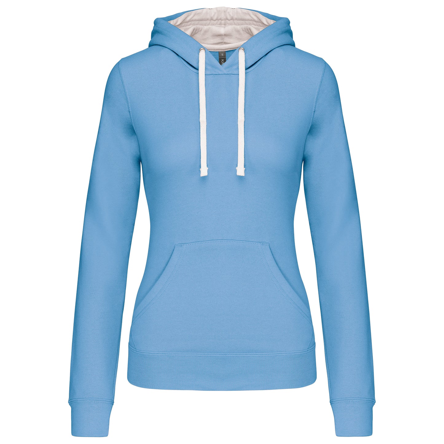 Damessweater met capuchon in contrasterende kleur