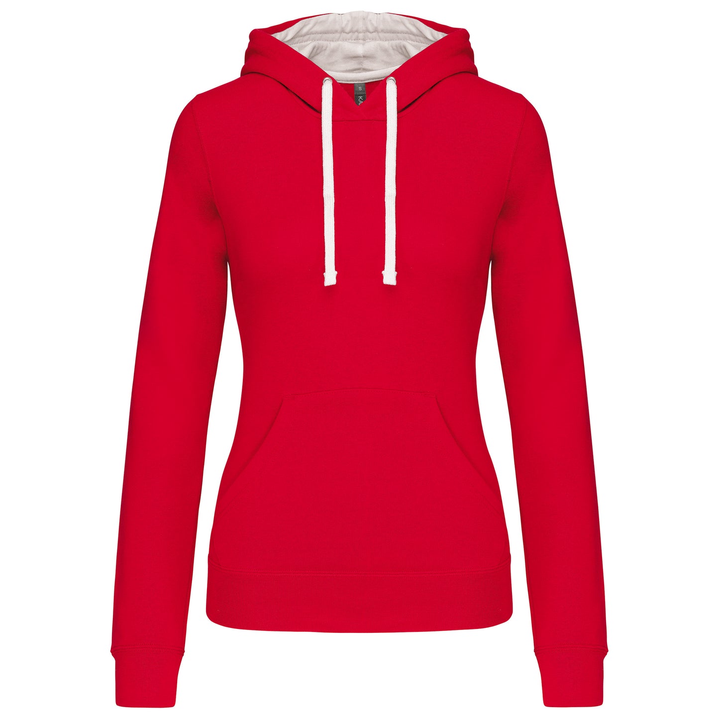 Damessweater met capuchon in contrasterende kleur