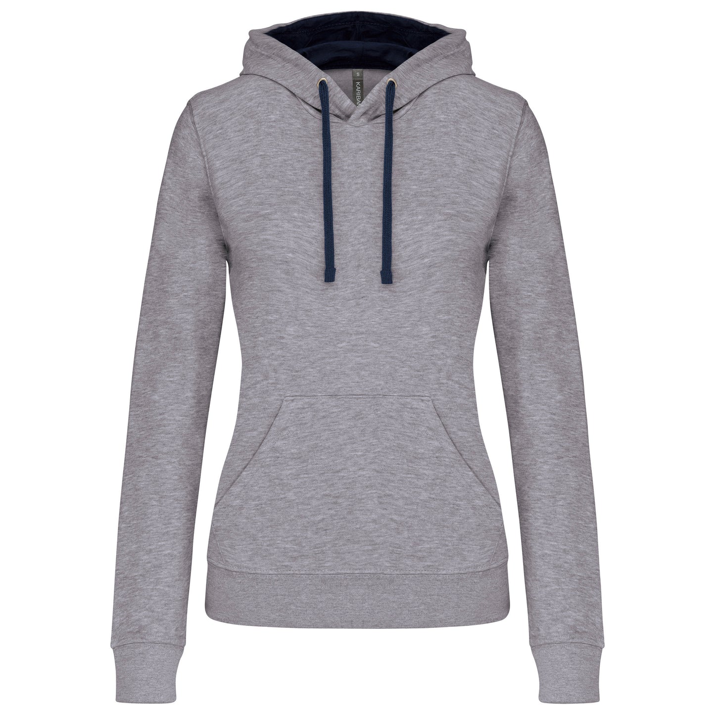 Damessweater met capuchon in contrasterende kleur