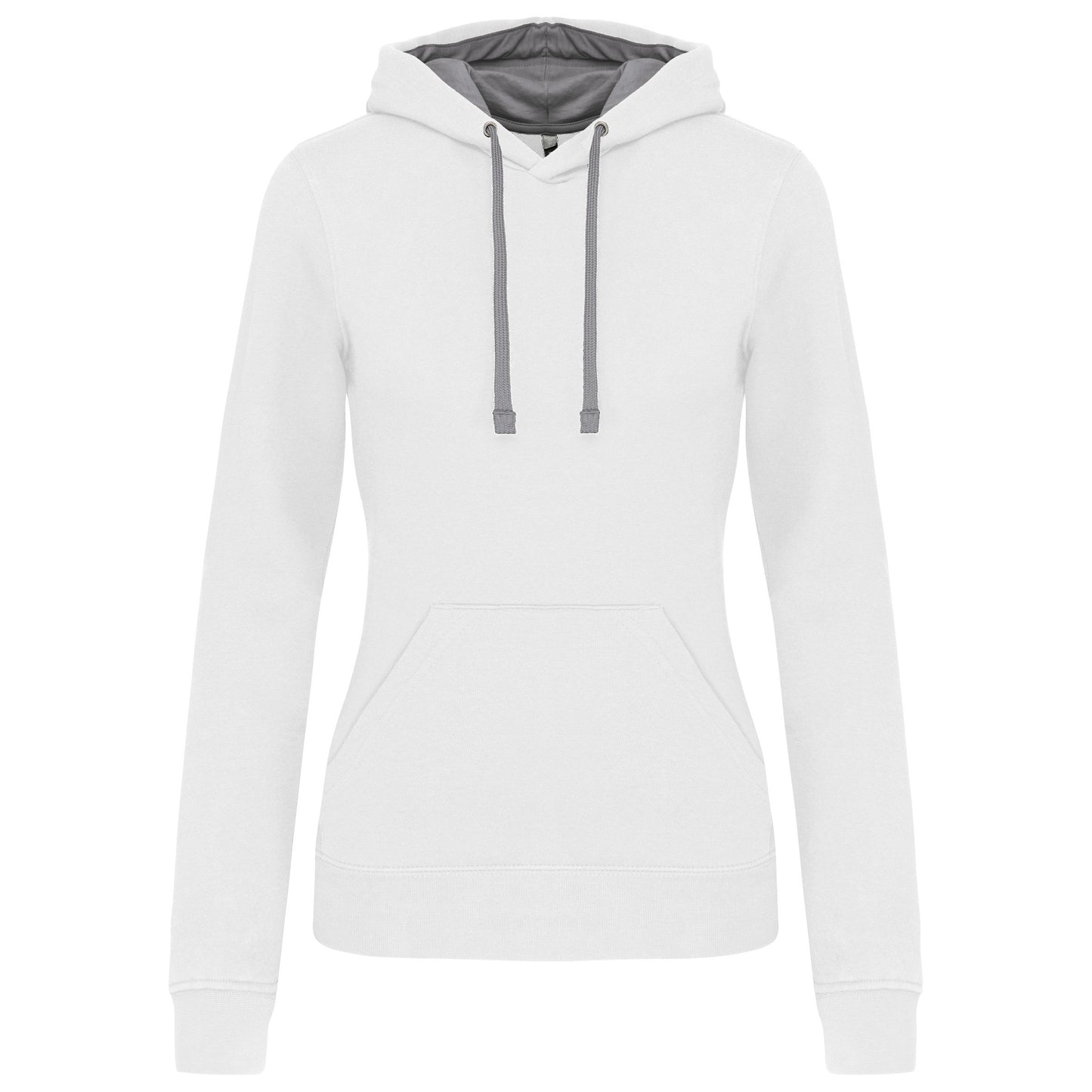 Damessweater met capuchon in contrasterende kleur