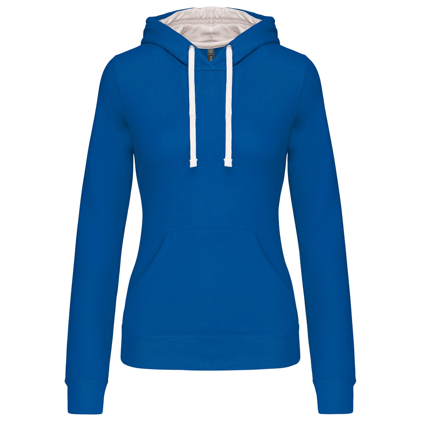 Damessweater met capuchon in contrasterende kleur