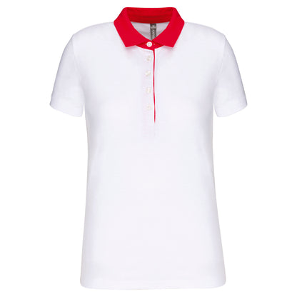 Tweekleurige damespolo jersey