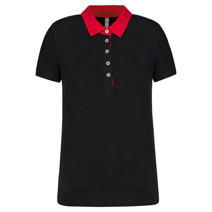 Tweekleurige damespolo jersey