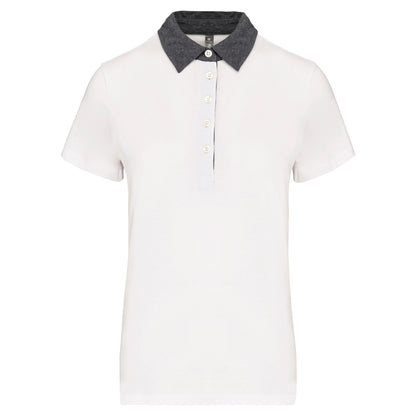Tweekleurige damespolo jersey