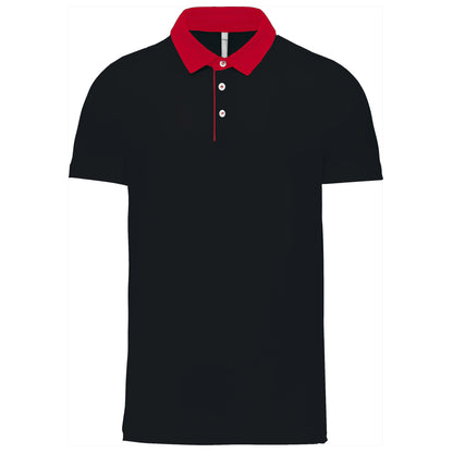 Tweekleurige herenpolo jersey