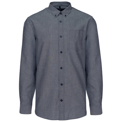 Heren oxford overhemd lange mouwen