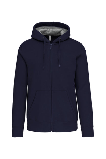 Hooded sweater met rits