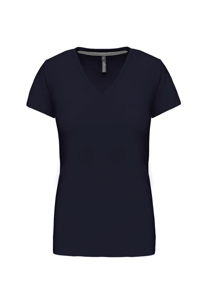 Dames T-shirt V-hals Korte Mouwen