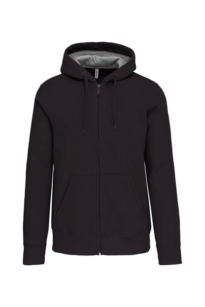 Hooded sweater met rits