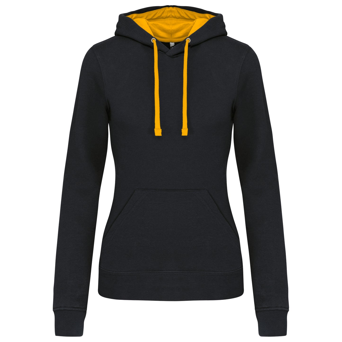 Damessweater met capuchon in contrasterende kleur