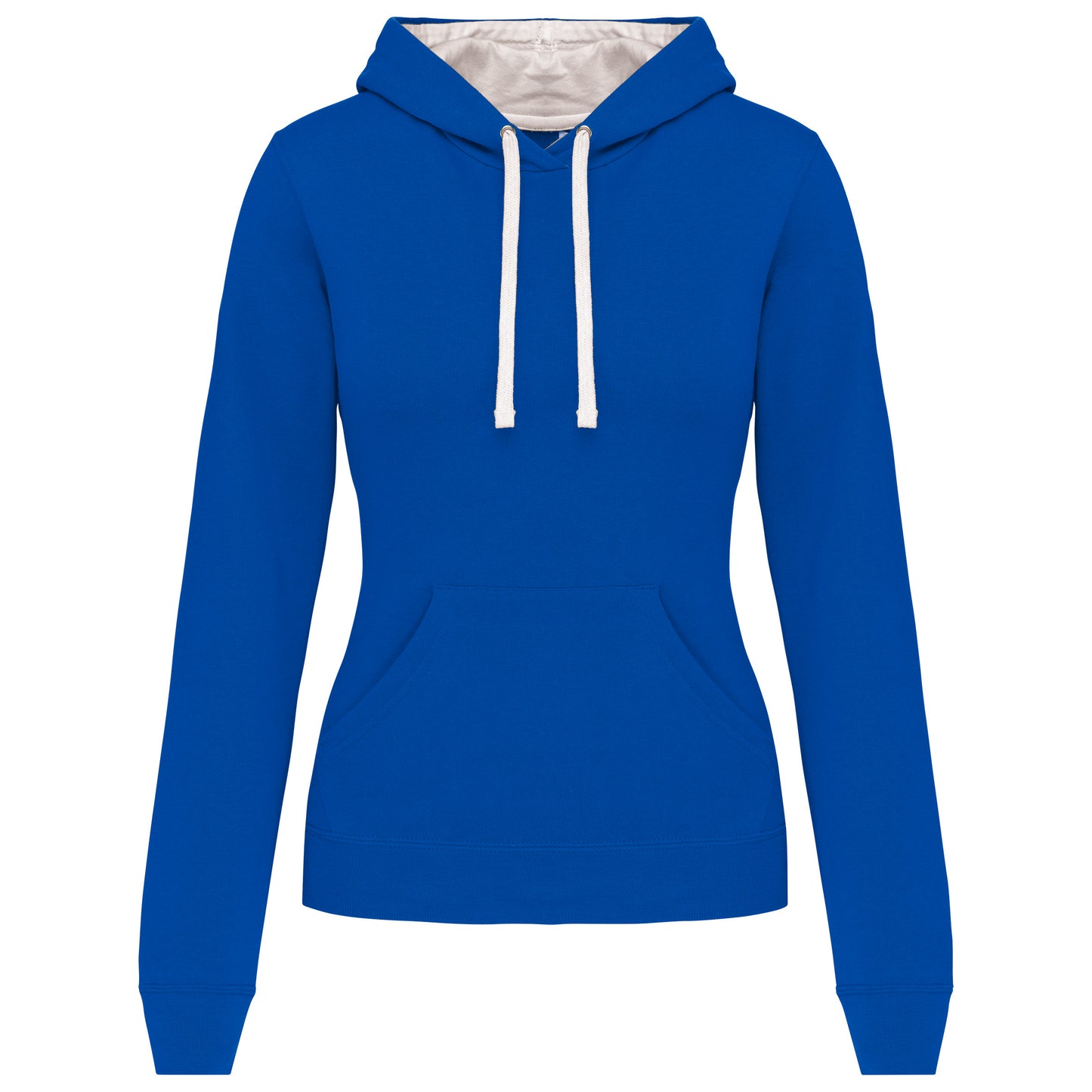Damessweater met capuchon in contrasterende kleur