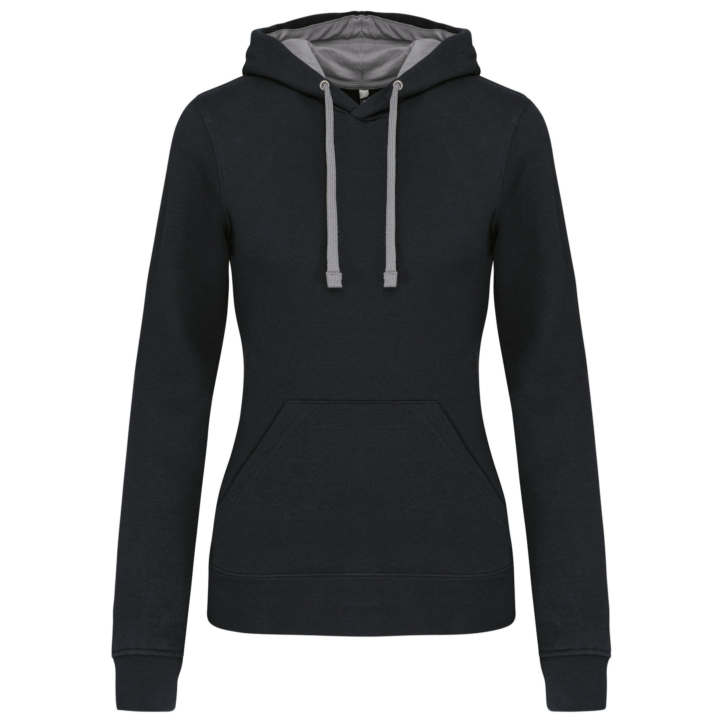 Damessweater met capuchon in contrasterende kleur