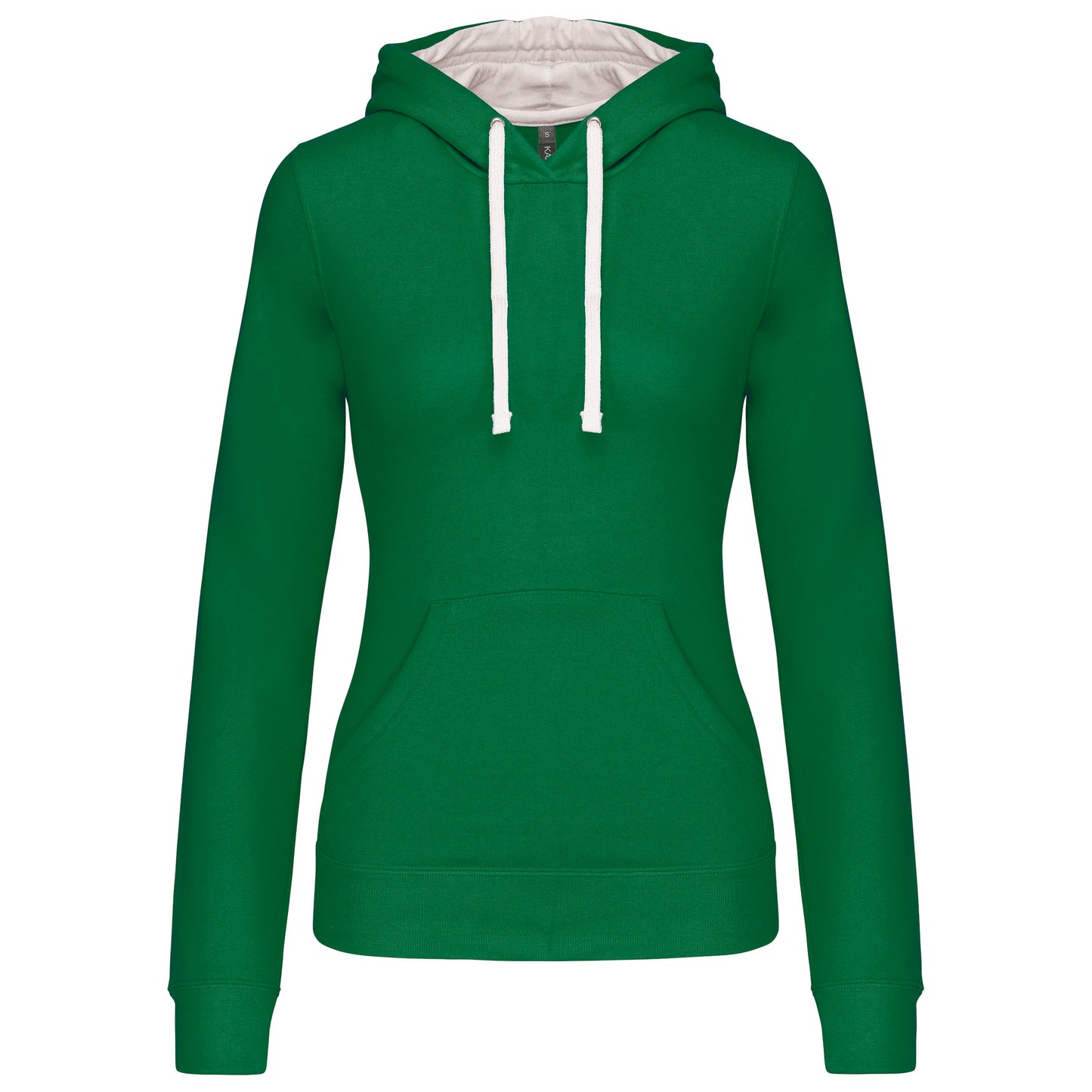 Damessweater met capuchon in contrasterende kleur