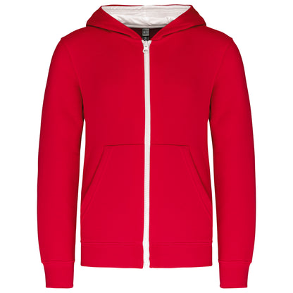 Kindersweater met rits en capuchon