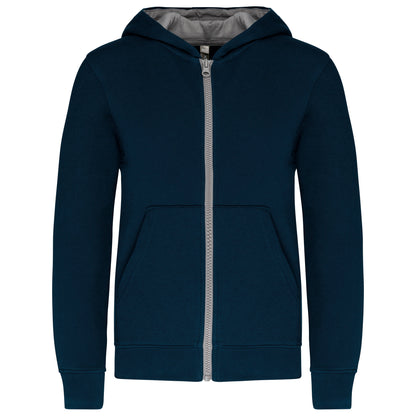 Kindersweater met rits en capuchon