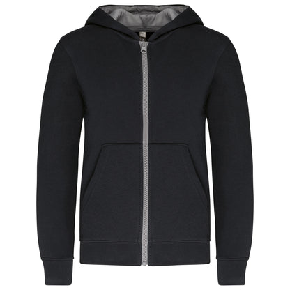 Kindersweater met rits en capuchon