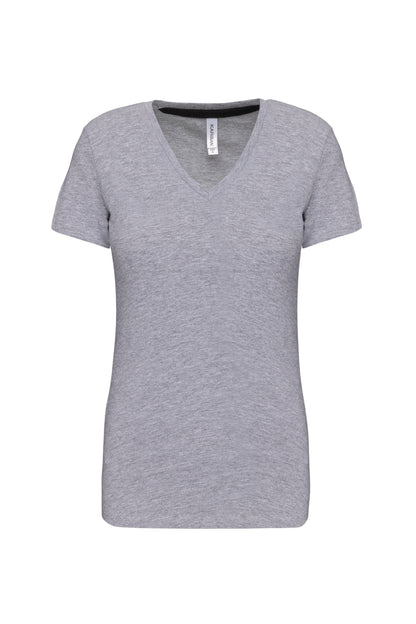 Dames T-shirt V-hals Korte Mouwen