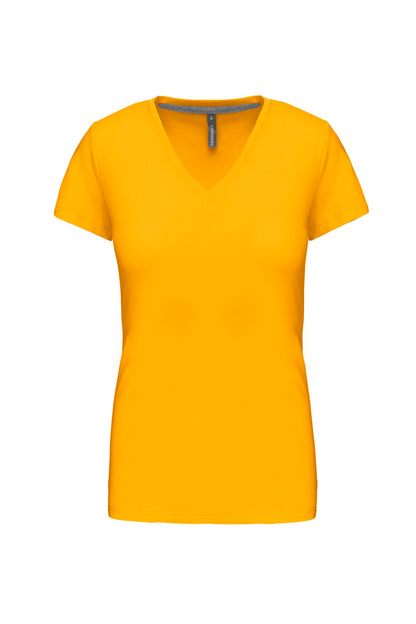 Dames T-shirt V-hals Korte Mouwen