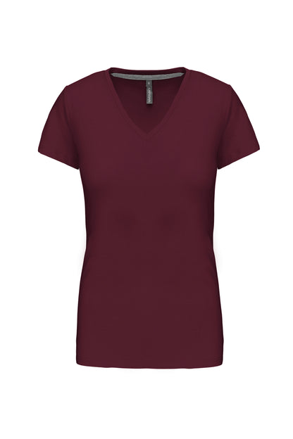 Dames T-shirt V-hals Korte Mouwen