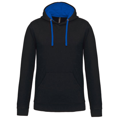 Hooded sweater met gecontrasteerde capuchon