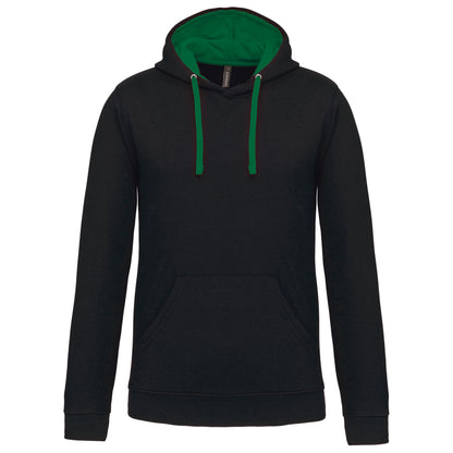 Hooded sweater met gecontrasteerde capuchon