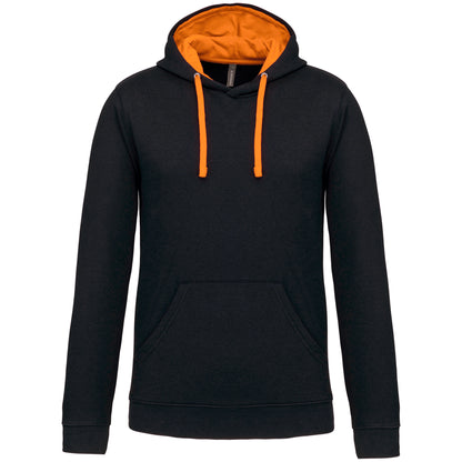 Hooded sweater met gecontrasteerde capuchon