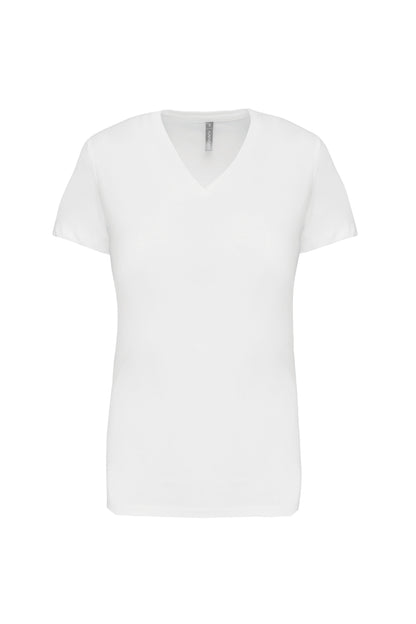Dames T-shirt V-hals Korte Mouwen