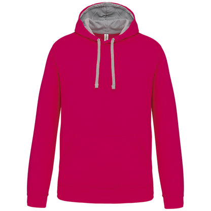 Hooded sweater met gecontrasteerde capuchon