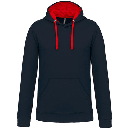 Hooded sweater met gecontrasteerde capuchon