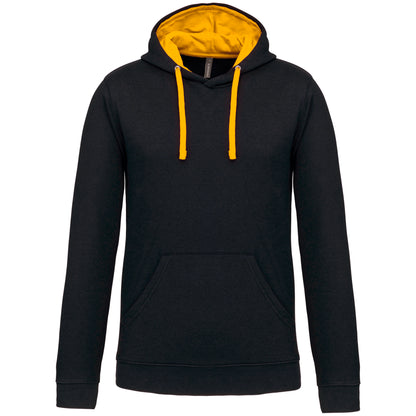 Hooded sweater met gecontrasteerde capuchon