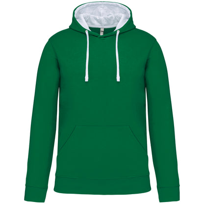 Hooded sweater met gecontrasteerde capuchon