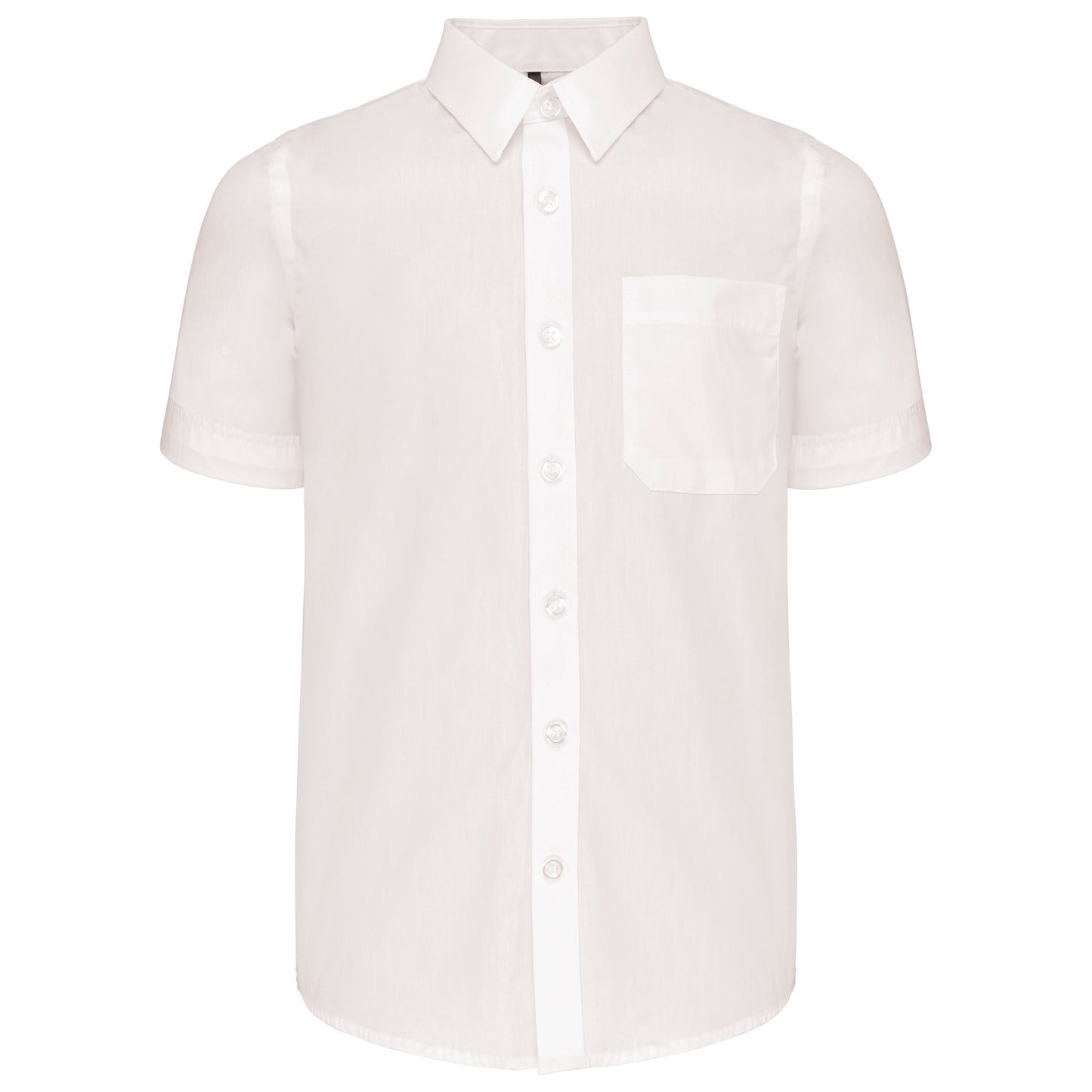 Kinder poplin overhemd korte mouwen