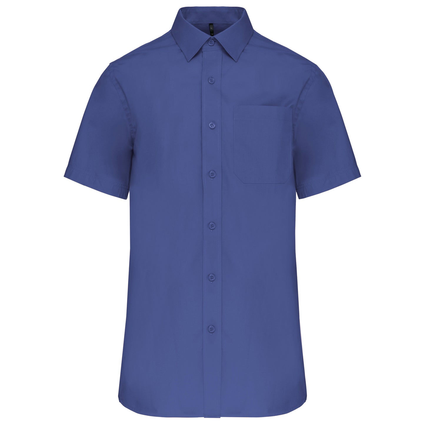 Heren poplin overhemd korte mouwen