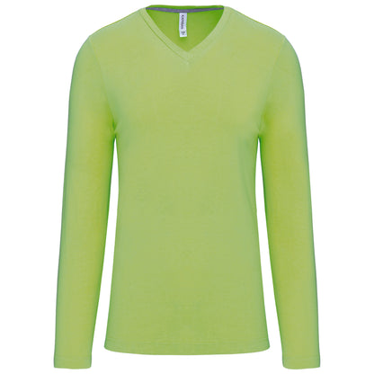 T-shirt V-hals lange mouwen
