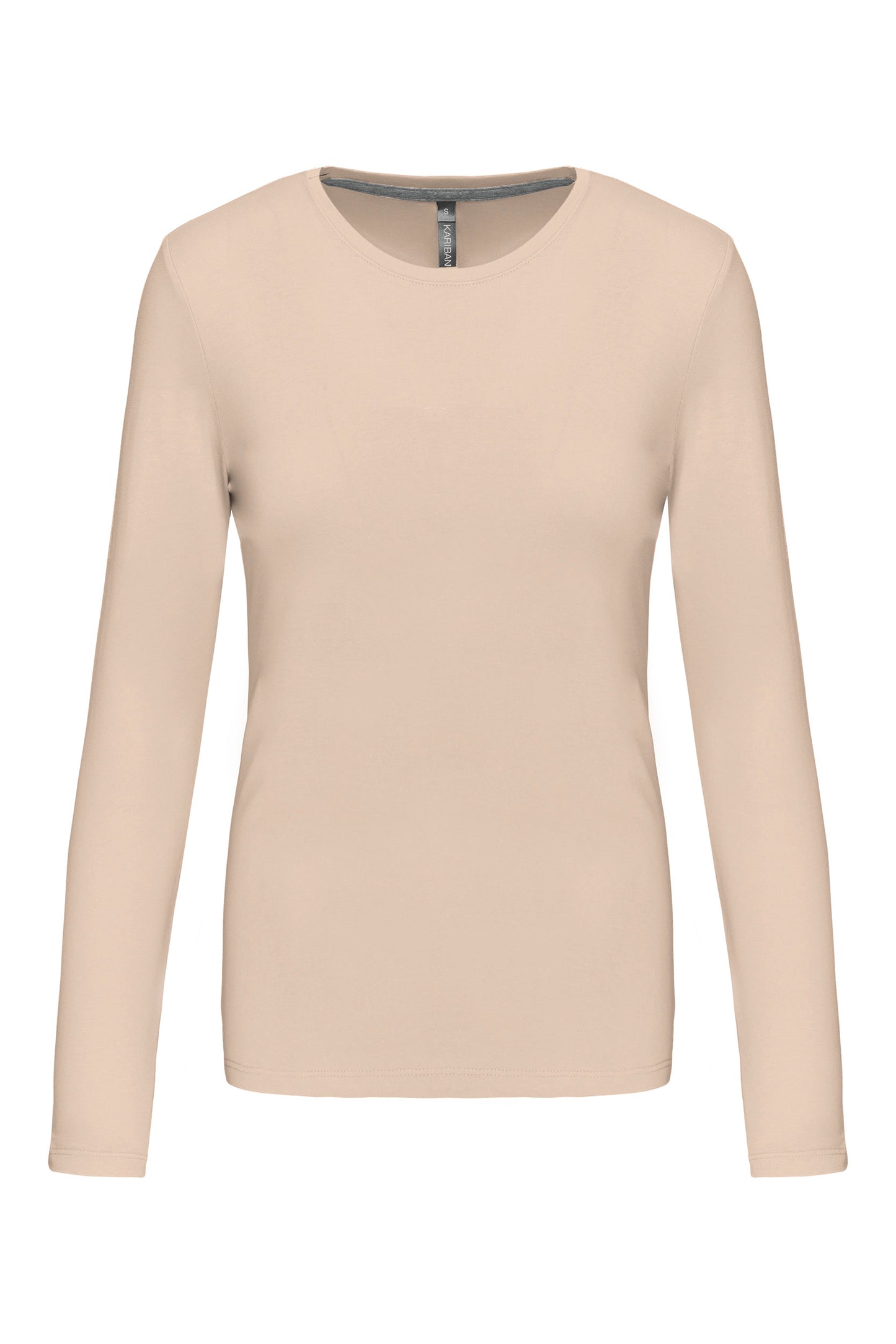 Dames T-shirt ronde hals lange mouwen