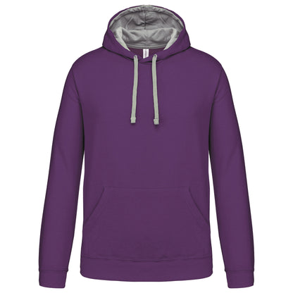 Hooded sweater met gecontrasteerde capuchon