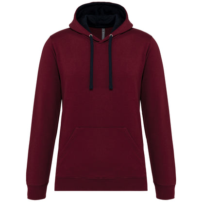 Hooded sweater met gecontrasteerde capuchon