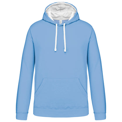 Hooded sweater met gecontrasteerde capuchon