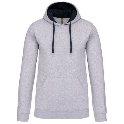 Hooded sweater met gecontrasteerde capuchon