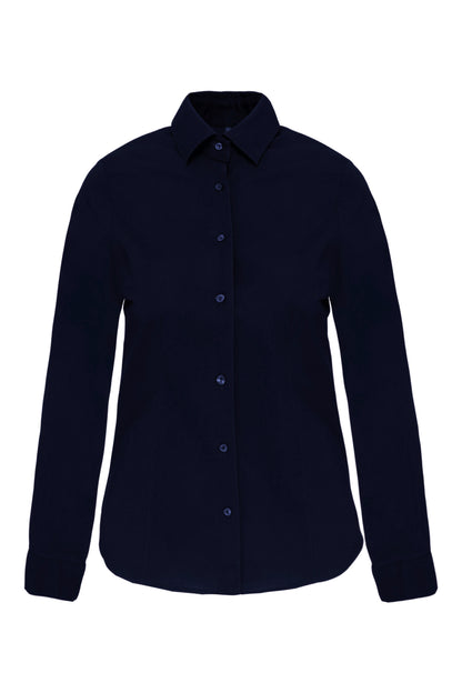 Dames stretch blouse lange mouwen