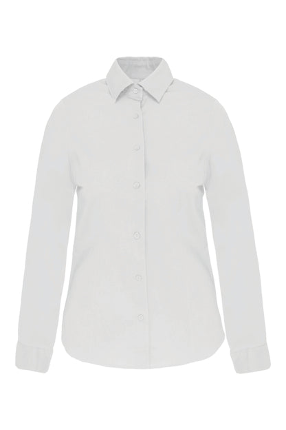 Dames stretch blouse lange mouwen