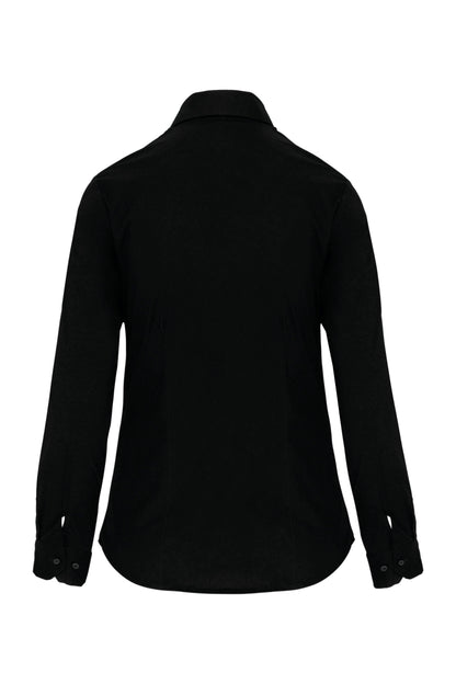 Dames stretch blouse lange mouwen