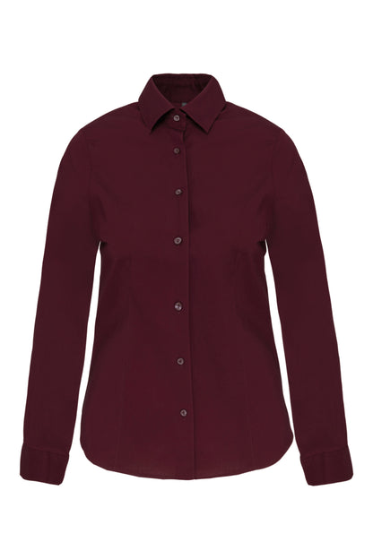Dames stretch blouse lange mouwen
