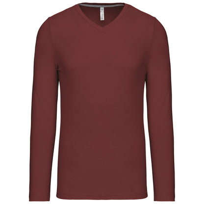 T-shirt V-hals lange mouwen