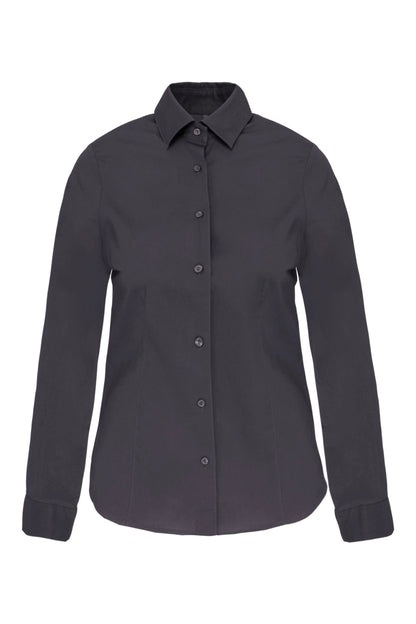 Dames stretch blouse lange mouwen