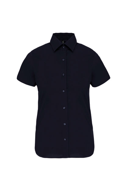 Dames stretch blouse korte mouwen