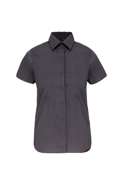 Dames stretch blouse korte mouwen