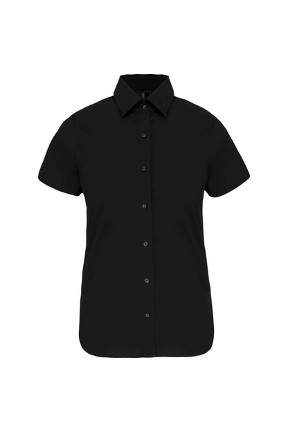 Dames stretch blouse korte mouwen